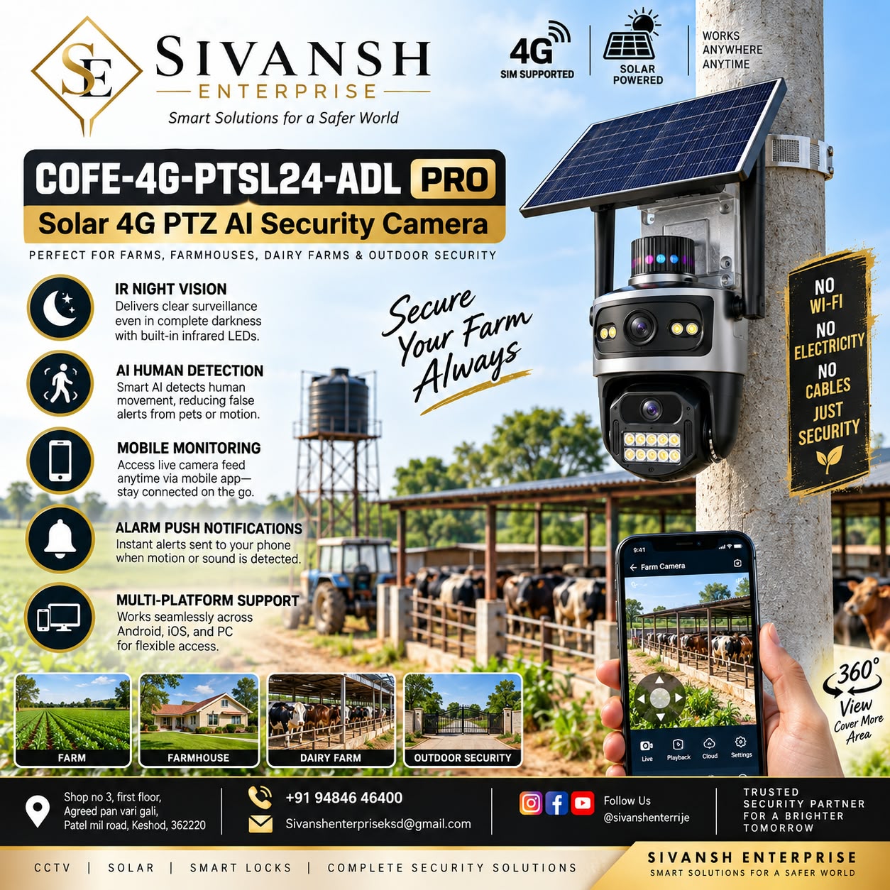COFE 4G Solar PTZ Camera